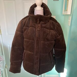 Brown Corduroy Puffer Jacket
